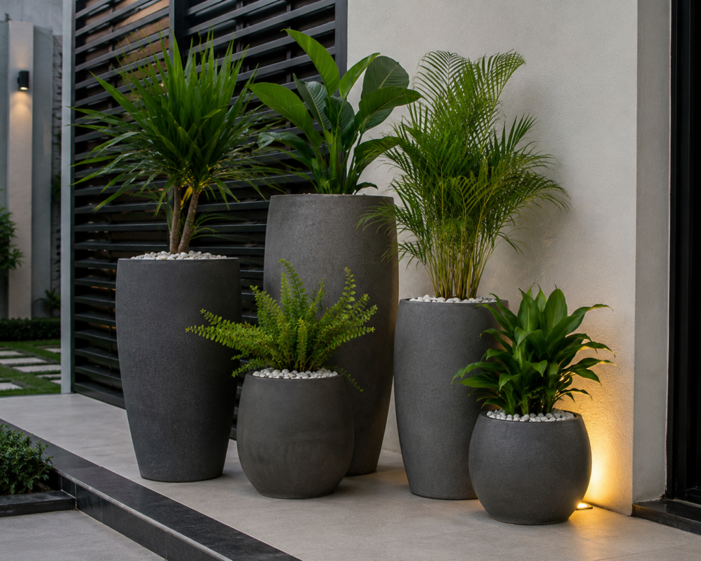 fiberglass planters